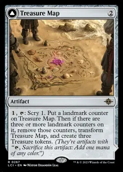 Treasure Map // Treasure Cove Foil (267) The Lost Caverns of Ixalan LCI MTG - Image 1