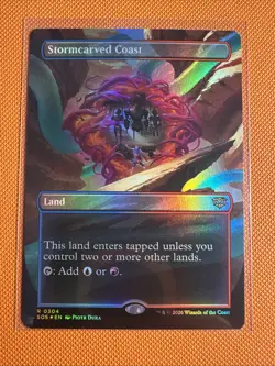Stormcarved Coast Borderless Foil R 304 - MTG Secrets of Strixhaven - Image 1
