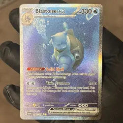 Pokemon Blastoise ex 200/165 Scarlet & Violet 151 Full Art Holo EX Card - Image 1