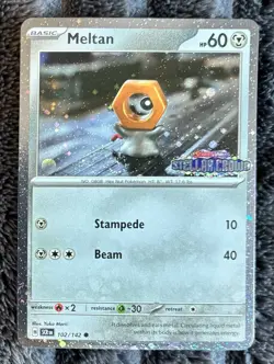 [Stamped] Meltan 102/142 Stellar Crown Stamped Cosmo Foil - Pokemon TCG Promo - Image 1