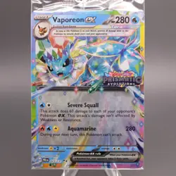 Pokemon Prismatic Evolutions Vaporeon ex 023/131 Surprise Box Stamped Sealed NM - Image 1