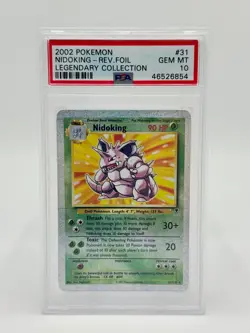 Pokemon Legendary Collection 31/110 Nidoking Reverse Foil PSA 10 - Image 1
