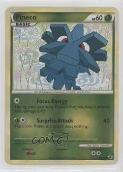 Pineco Reverse Foil Pokemon HeartGold & SoulSilver Call of Legends #68 - Image 1