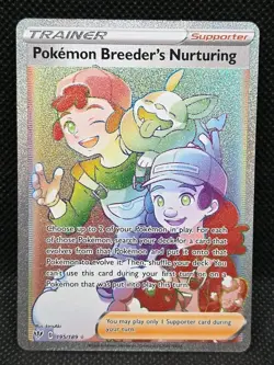 Pokemon Breeder's Nurturing Secret 195/189 Swsh03 2020 Darkness Ablaze Full Art - Image 1