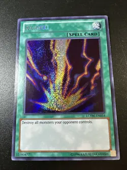 Yugioh Raigeki Secret Rare LCYW-EN054 LP - Image 1