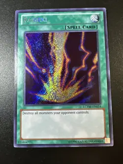 Yugioh Raigeki Secret Rare LCYW-EN054 LP - Image 2