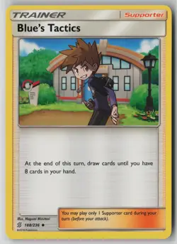Blue's Tactics 188/236 Pokemon Unified Minds Uncommon Near Mint Card (NM) 2 - Image 1
