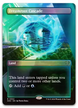 Dreamroot Cascade (Borderless) #302 (Foil) NM Secrets of Strixhaven Magic MTG - Image 1