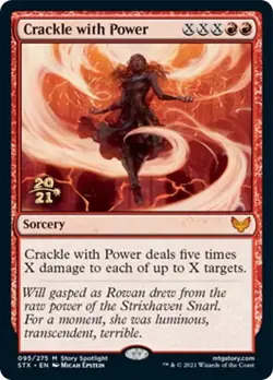 Crackle with Power [Strixhaven: School of Mages Prerelease Promos] Foil Near Min - Image 1