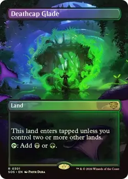 MTG Secrets of Strixhaven Deathcap Glade Borderless Foil 0301 - Image 1