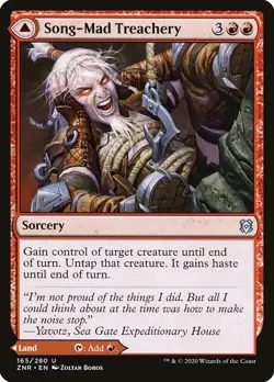 Song-Mad Treachery // Song-Mad Ruins Foil (165) Zendikar Rising ZNR MTG Magic - Image 1