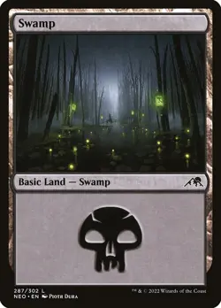 Swamp Foil (287) Kamigawa: Neon Dynasty NEO MTG Magic - Image 1
