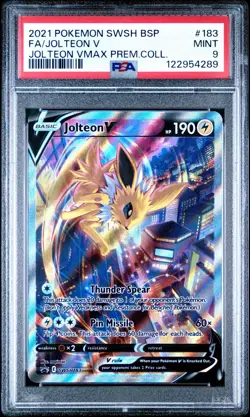 JOLTEON V SWSH183 PSA 9 PREMIUM COLLECTION BLACK STAR PROMO SIR ENGLISH - Image 1