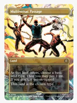 1x MTG Multiversal Passage (Borderless) - Spider-Man Rare Land! NM Mint - Image 1