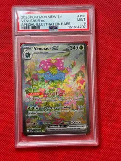 Venusaur EX 198/165 Special Illustration Rare Pokemon MEW EN-151 - PSA 9 - Image 1