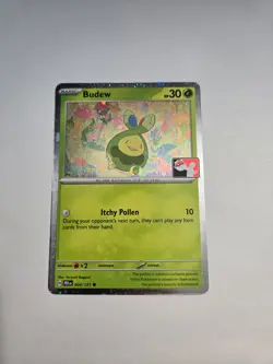 Pokemon TCG Budew Cosmo Holo Prize Pack 004/131 NM - Image 1