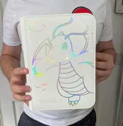 Vault X - 4 Pocket eXo-Tec Zip Binder - White Pokemon Holographic Dragonite - Image 1