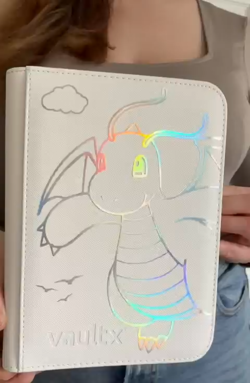 Vault X - 4 Pocket eXo-Tec Zip Binder - White Pokemon Holographic Dragonite - Image 2