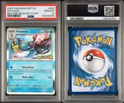 POKEMON MEGA EVOLUTION INTELEON PRERELEASE STAFF BLACK STAR PROMO #002 PSA 10 - Image 3