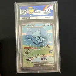 Pokemon TCG Mew EX 232/091 (Bubble Mew) Paldean Fates Sir Ace 10 Gem Mint - Image 1