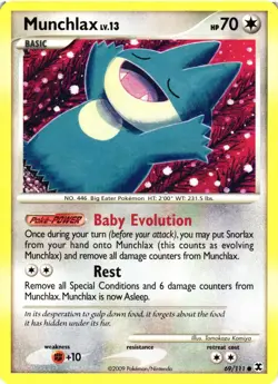 Pokemon TCG Munchlax Common Rising Rivals 69/111 LP - Image 1