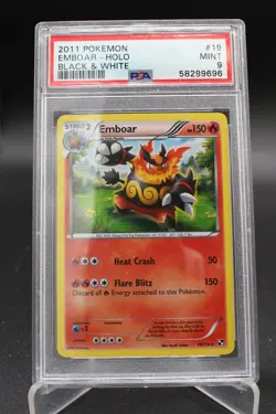 2011 Pokemon PSA 9 Emboar Holo 19/114 Black and White - Image 1