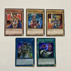Yu-Gi-Oh King’s Queen Joker Knight, Face Card Fusion Bundle 5 Cards - Image 1