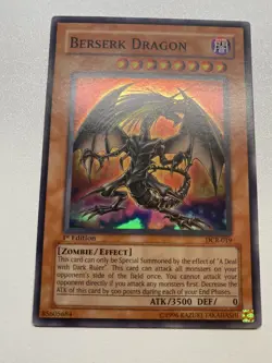 Yugioh Berserk Dragon 1st Edition Super Rare DCR-019 HP - Image 1