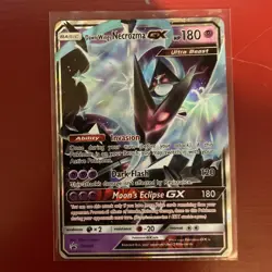 Pokemon Card Dawn Wings Necrozma GX SM101 Black Star Promo Played - Image 1
