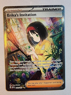 Pokemon card Erika's Invitation 203/165 SIR Scarlet & Violet 151 Holo english - Image 1