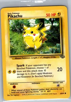Pikachu 60/64 Non Holo Jungle - Pokemon Card - NM - Image 1