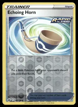 2021 Chilling Reign Set Pokemon Card 136 Echoing Horn Reverse Foil NM - Image 1