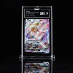 TAG 8 MEW VMAX 2021 POKEMON SWORD AND SHIELD FUSION STRIKE #114/264 ULTRA RARE - Image 1