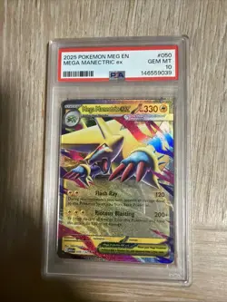 Mega Manectric ex #50/132 Mega Evolution Pokemon 2025 PSA 10 - Image 1
