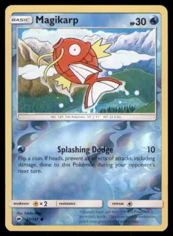 Magikarp 32/147 Common Burning Shadows Pokemon TCG Reverse Holo NM - Image 1