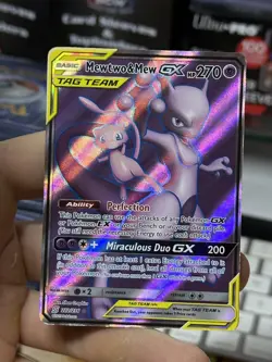 Mewtwo & Mew GX 222/236 Unified Minds 2019 Full Art Tag Team Pokemon Card - Image 3