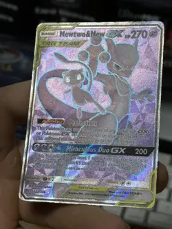Mewtwo & Mew GX 222/236 Unified Minds 2019 Full Art Tag Team Pokemon Card - Image 5