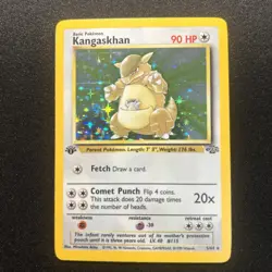 Pokemon Card Kangaskhan 5/64 Holo Rare Jungle 1st Edition Great Condition - Image 1