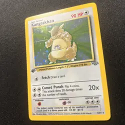 Pokemon Card Kangaskhan 5/64 Holo Rare Jungle 1st Edition Great Condition - Image 3
