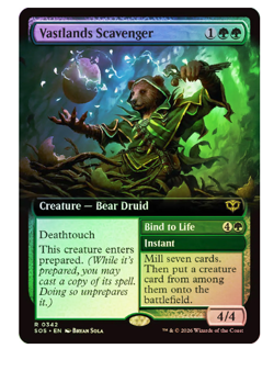 Vastlands Scavenger - Foil - Extended Art Secrets of Strixhaven MTG - Image 1