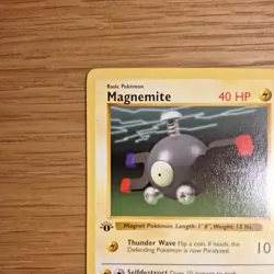Magnemite 1st Edition Base Set 53/102 WOTC Vintage Pokemon Original 1999 - Image 2