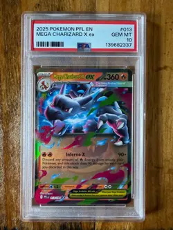 POKEMON TCG - PHANTASMAL FLAMES - MEGA CHARIZARD X EX 013/094 - PSA 10 - Image 1