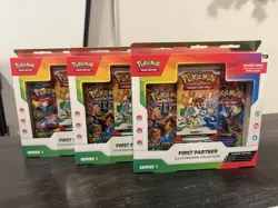 Pokemon TCG First Partner Illustration Collection Series 1 Lot of 3 Boxes - Image 1