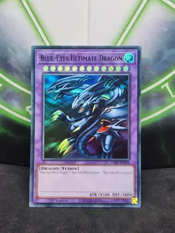 Yugioh Blue-Eyes Ultimate Dragon LDS2-EN018 Green Ultra Rare 1st Edition NM - Image 1