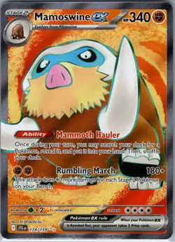Mamoswine ex 174/159 SV09: Journey Together - Pokemon Card - NM - Image 1