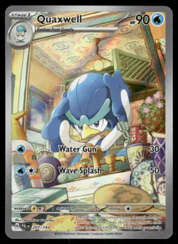 Pokemon Cards Quaxwell 207/193 Paldea Evolved Illustration Rare NM - Image 1