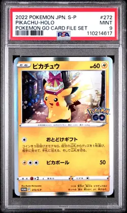 Pikachu Holo Pokemon Go Card File Set XY Promo Japanese 272 S-P PSA 9 Mint - Image 1