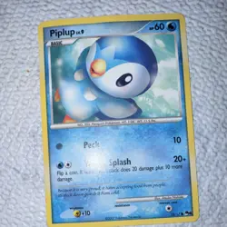 Pokemon Piplup 015/017 Pop Series 6 Basic 60 HP Common Card 2007 English - Image 1