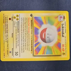 LEKTROBAL UNPLAYED 1999 GERMAN POKEMON 1ST ED BASE SET RARE CARD 21/102 - Image 1