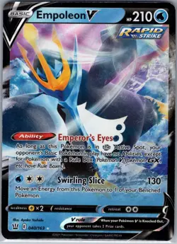 Empoleon V 040/163 SWSH05: Battle Styles - Pokemon Card - NM - Image 1
